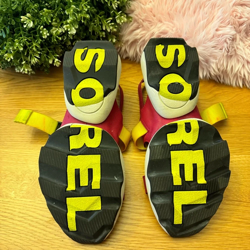 SOREL WOMEN’S SANDALS‎ SIZE 8 PINK SLING RUBBER LEATHER OUTDOOR SPORTY ACTIVE - Picture 4 of 8
